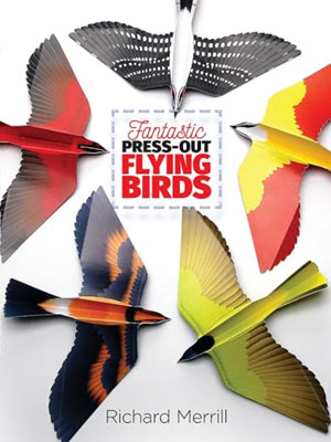 Book cover with colorful paper birds